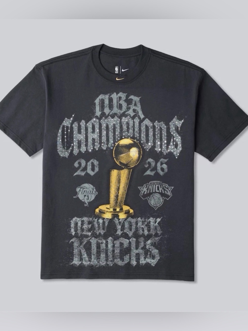 Nike Black Graphic 'NBA Champions' New York Knicks Tee